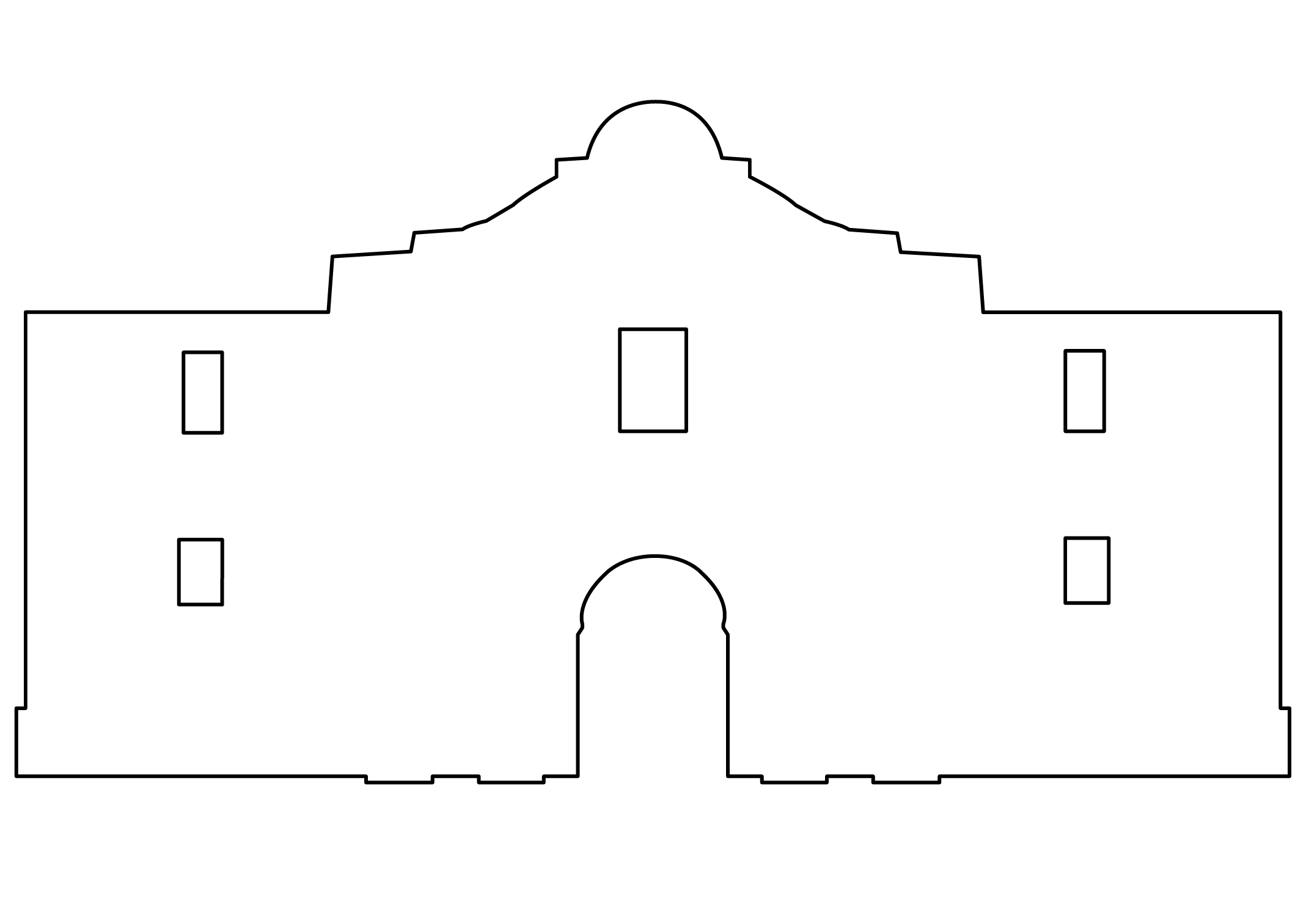 Shape Of Alamo Free Printable Paper Raft Templates