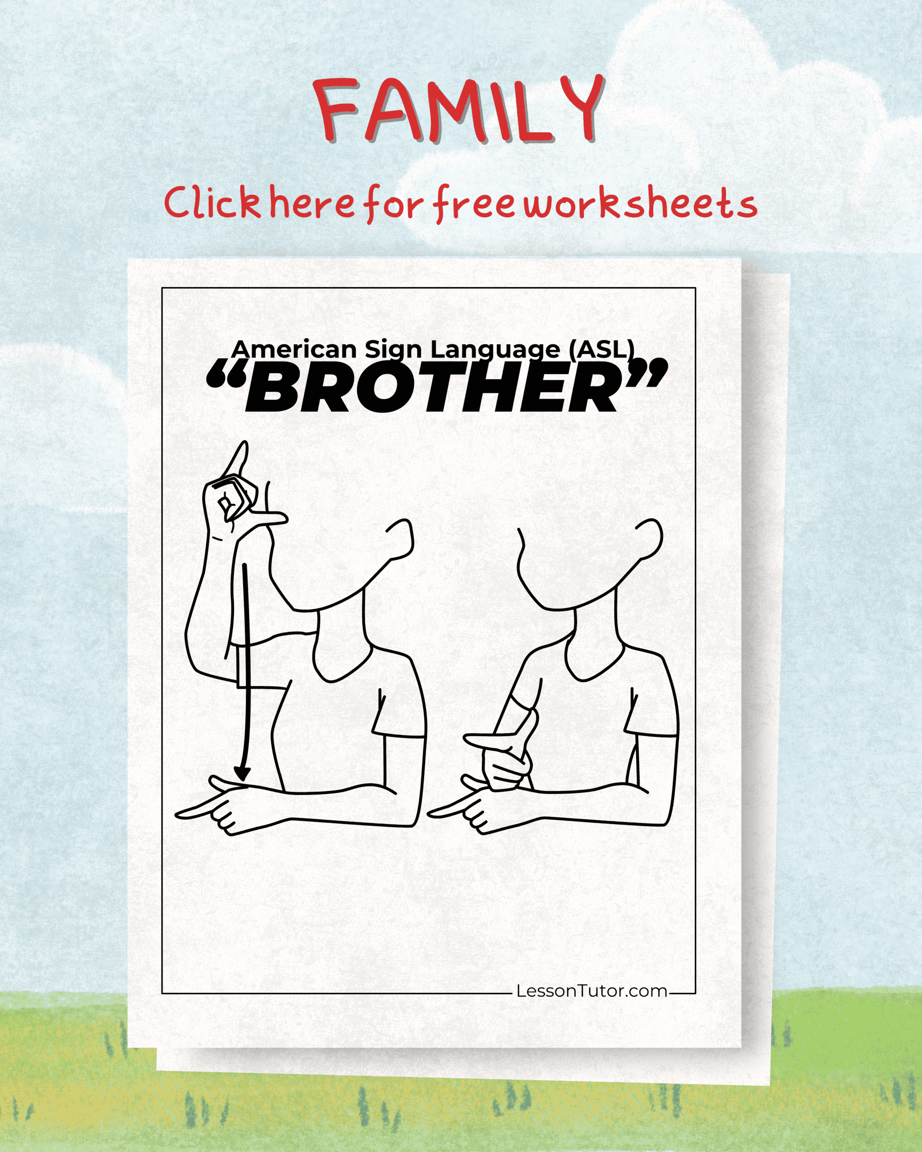 Sign Language ASL Family Free Coloring Pages PDF Printables And Worksheets Lesson Tutor