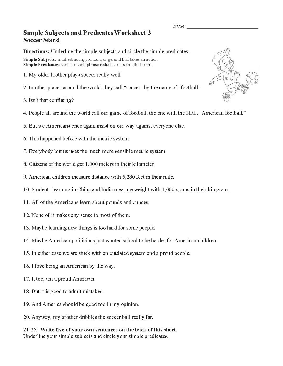 Simple Subjects Predicates Worksheets Ereading Worksheets Simple Subjects Predicates Worksheets Ereading Worksheets