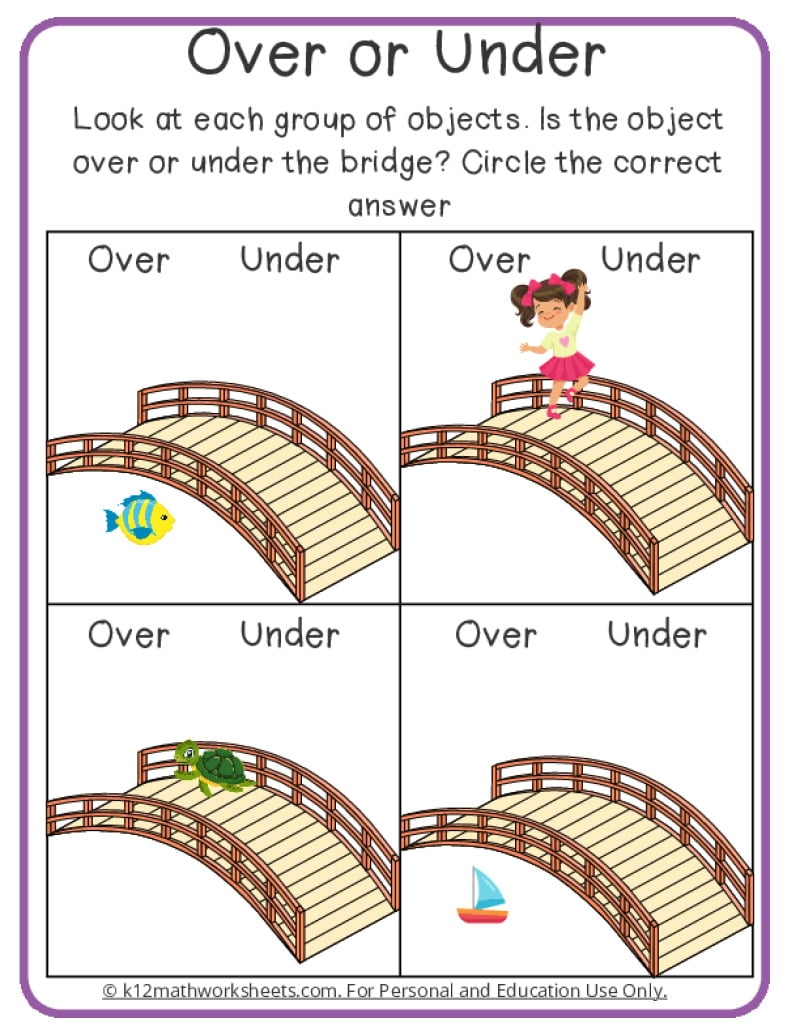Size Distance Direction Worksheets K12 Math Worksheets