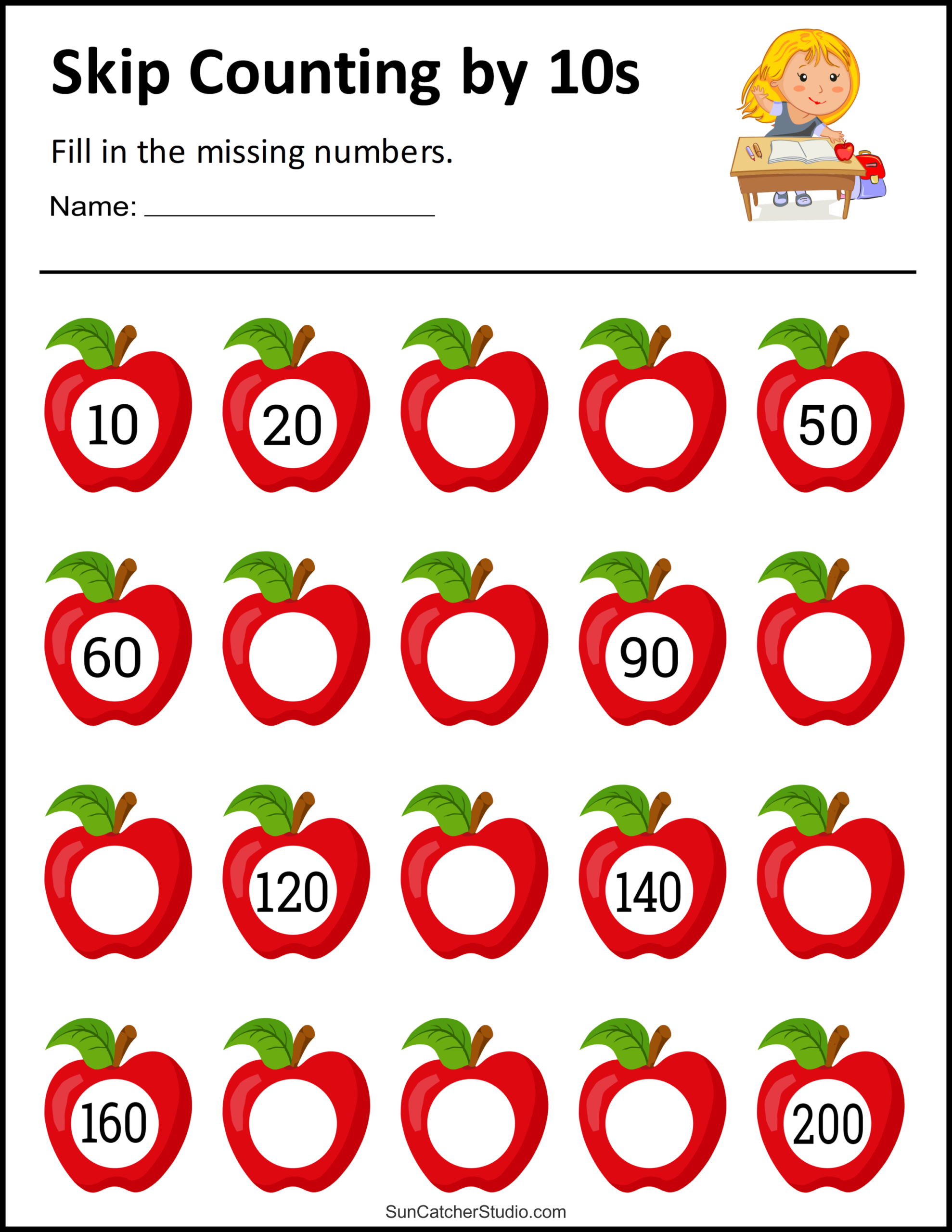 SKip Counting By 10 Worksheets