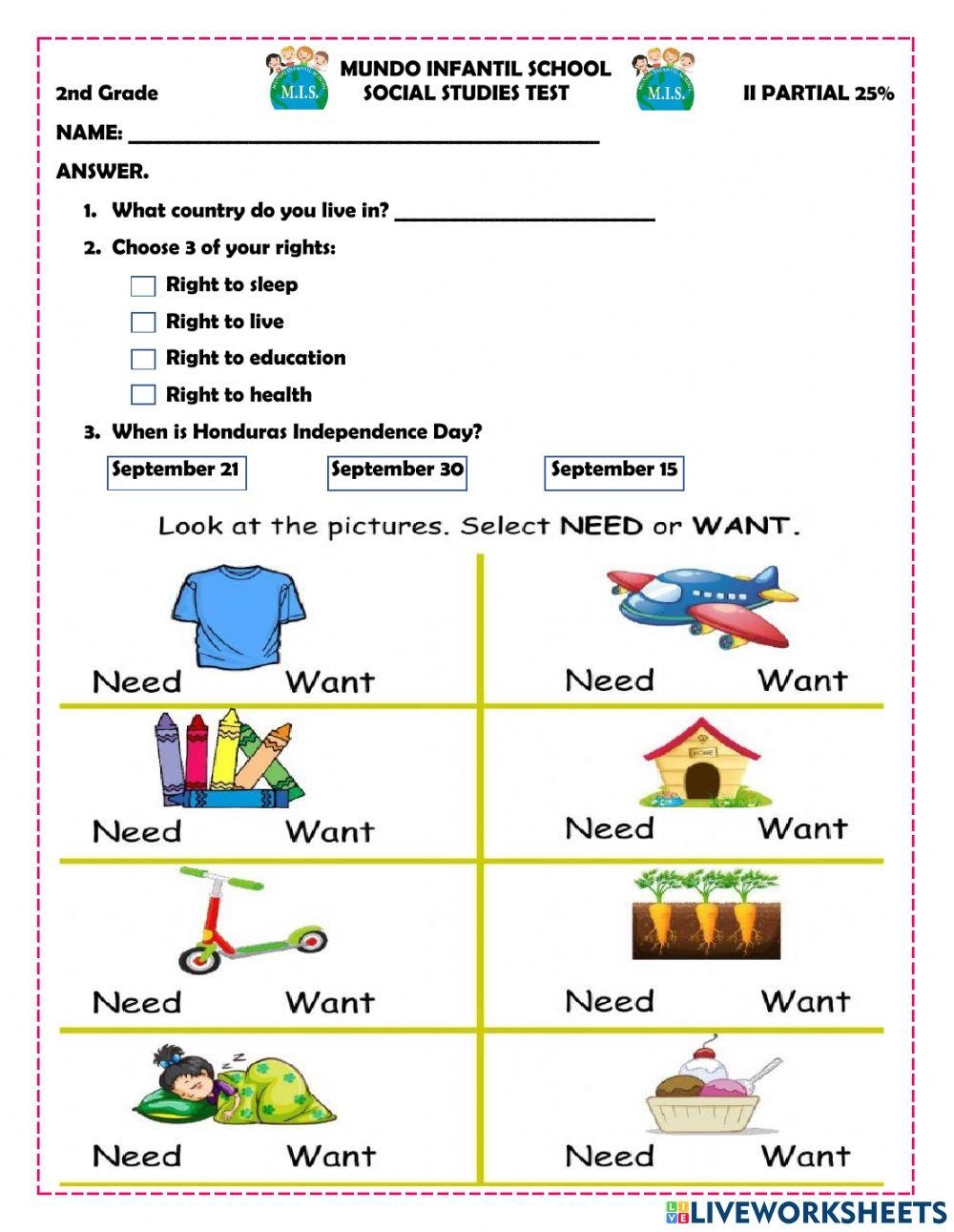 Social Studies Online Exercise For 2nd Grade Worksheets Library
