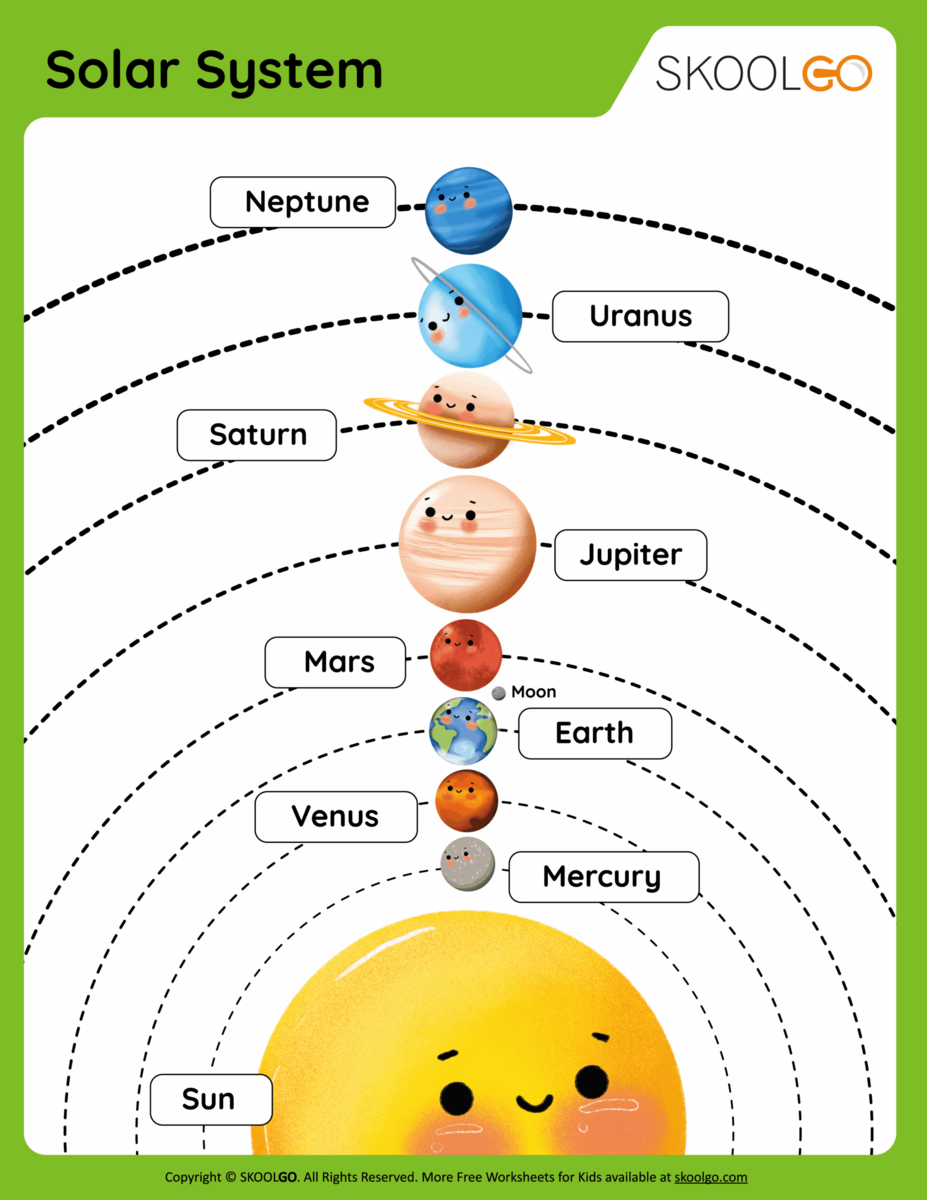 Solar System Free Worksheet SKOOLGO