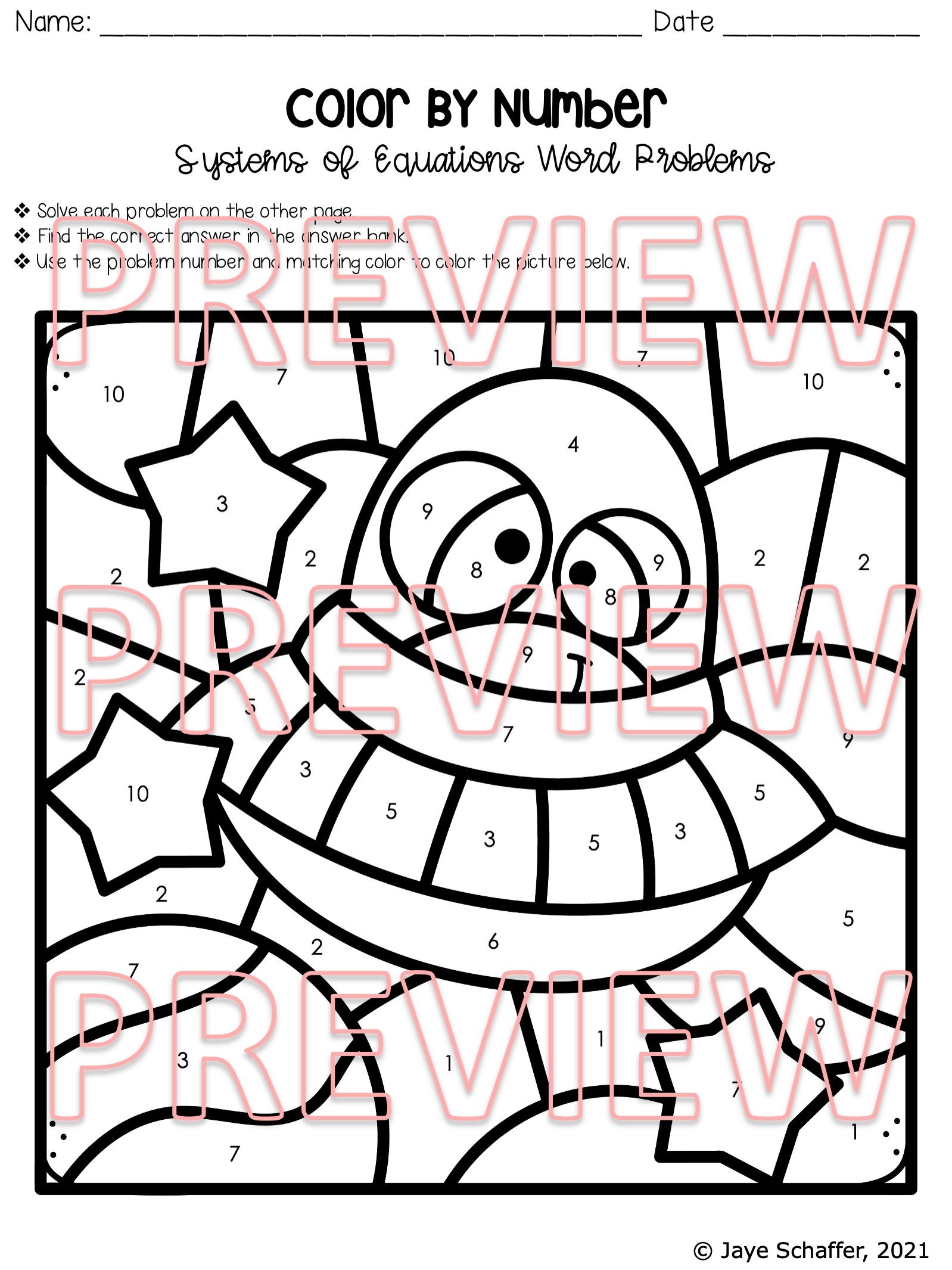 Solving Systems Of Equations Word Problems Coloring Activity Made By Teachers