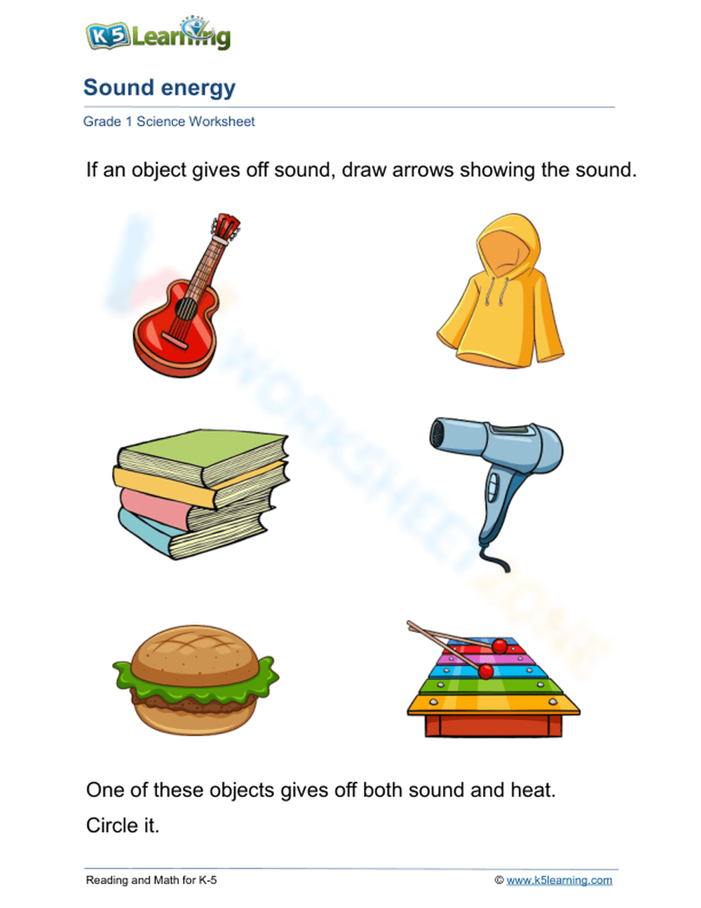 Sound Energy Activity Answer Key 4th Grade Physical Science Classful