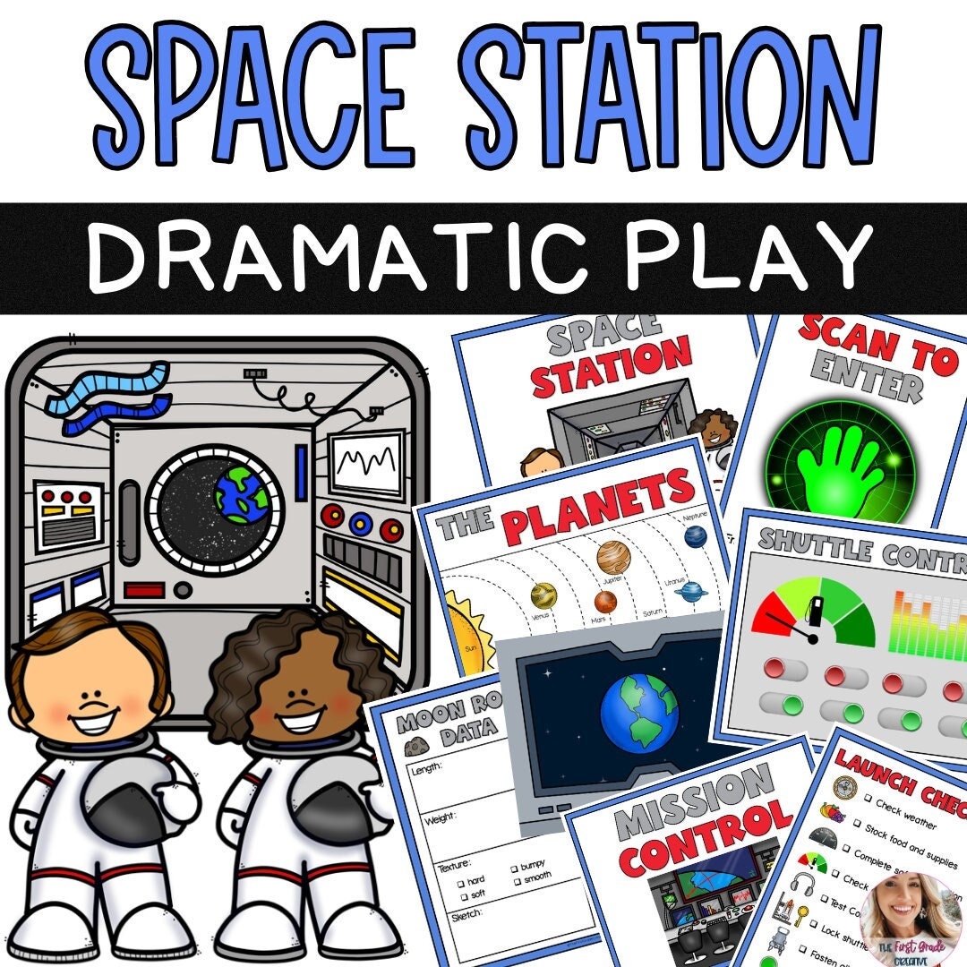 Space Station Dramatic Play Center Pretend Play Elementary School Homeschool Early Learning Preschool Etsy