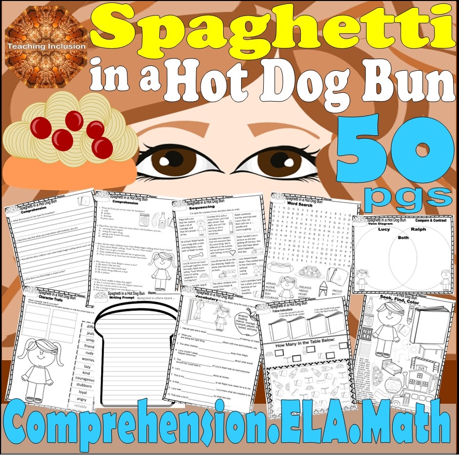 Spaghetti In A Hot Dog Bun Book Companion Read Aloud Back To School KINDNESS Worksheets Made By Teachers Spaghetti In A Hot Dog Bun Book Companion Read Aloud Back To School KINDNESS Worksheets Made By Teachers