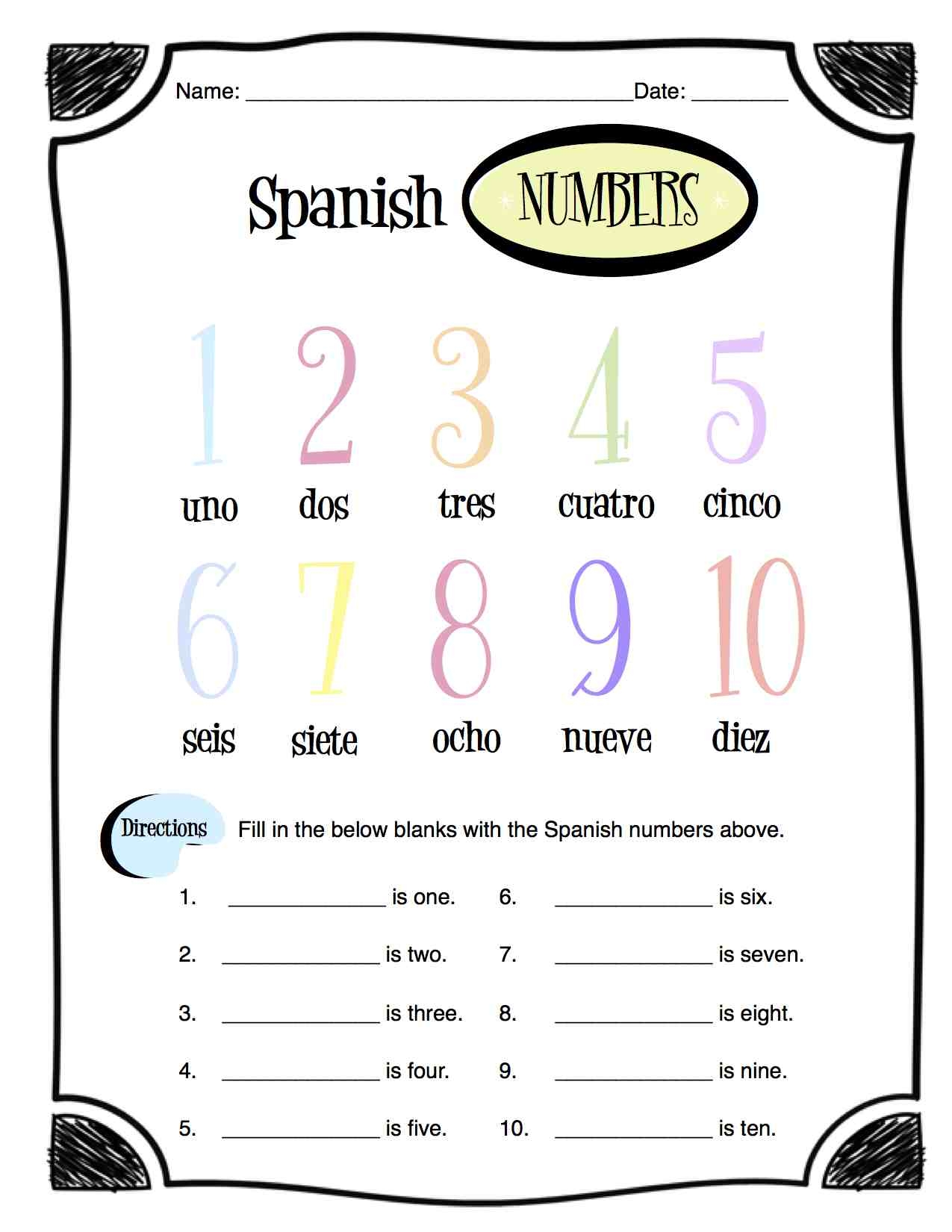 Spanish Numbers Worksheet Packet Made By Teachers Los N Meros Numbers Spanish Learning Resources