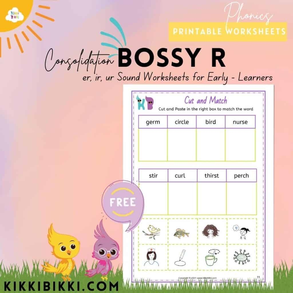 Spellings For Er Ir Ur Words Free Phonics Printable Worksheets