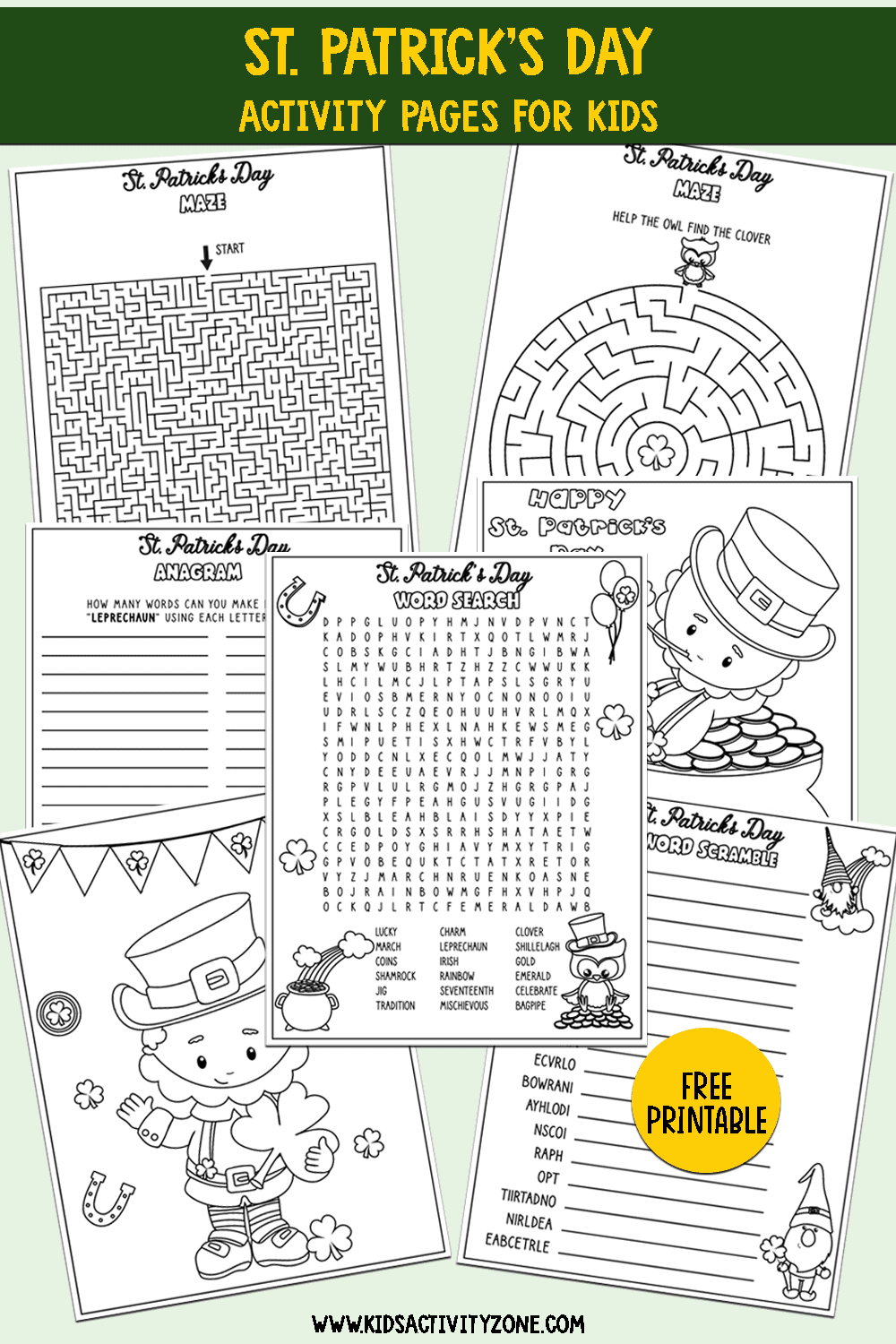 St Patrick S Day Activities Printable Kids Activity Zone