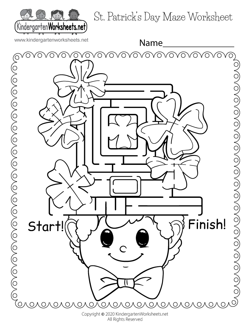 St Patrick S Day Maze Worksheet Free Printable Digital PDF Free Printable St Patrick S Day Counting Worksheet