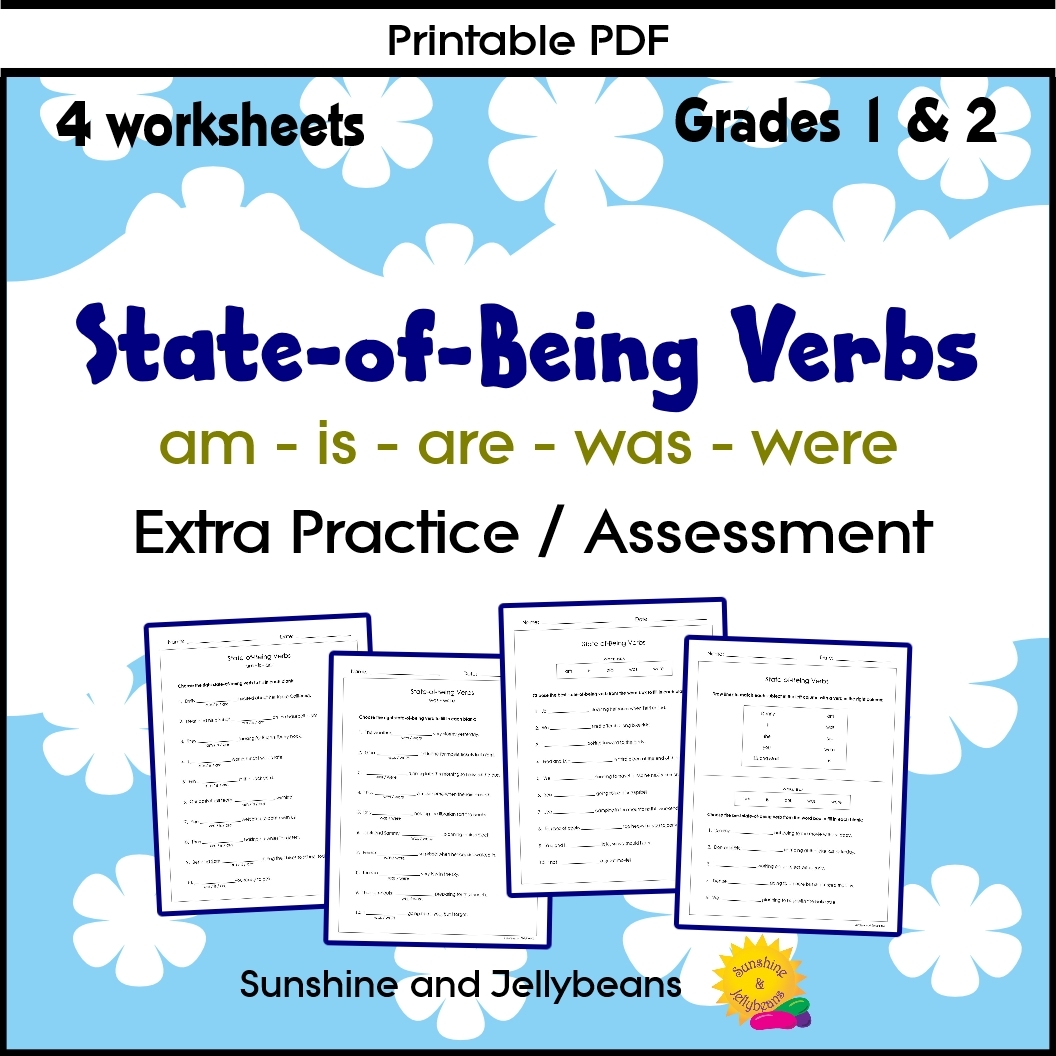 State Of Being Verbs Am Is Are Was Were Grades 1 2 Practice Assessment Made By Teachers