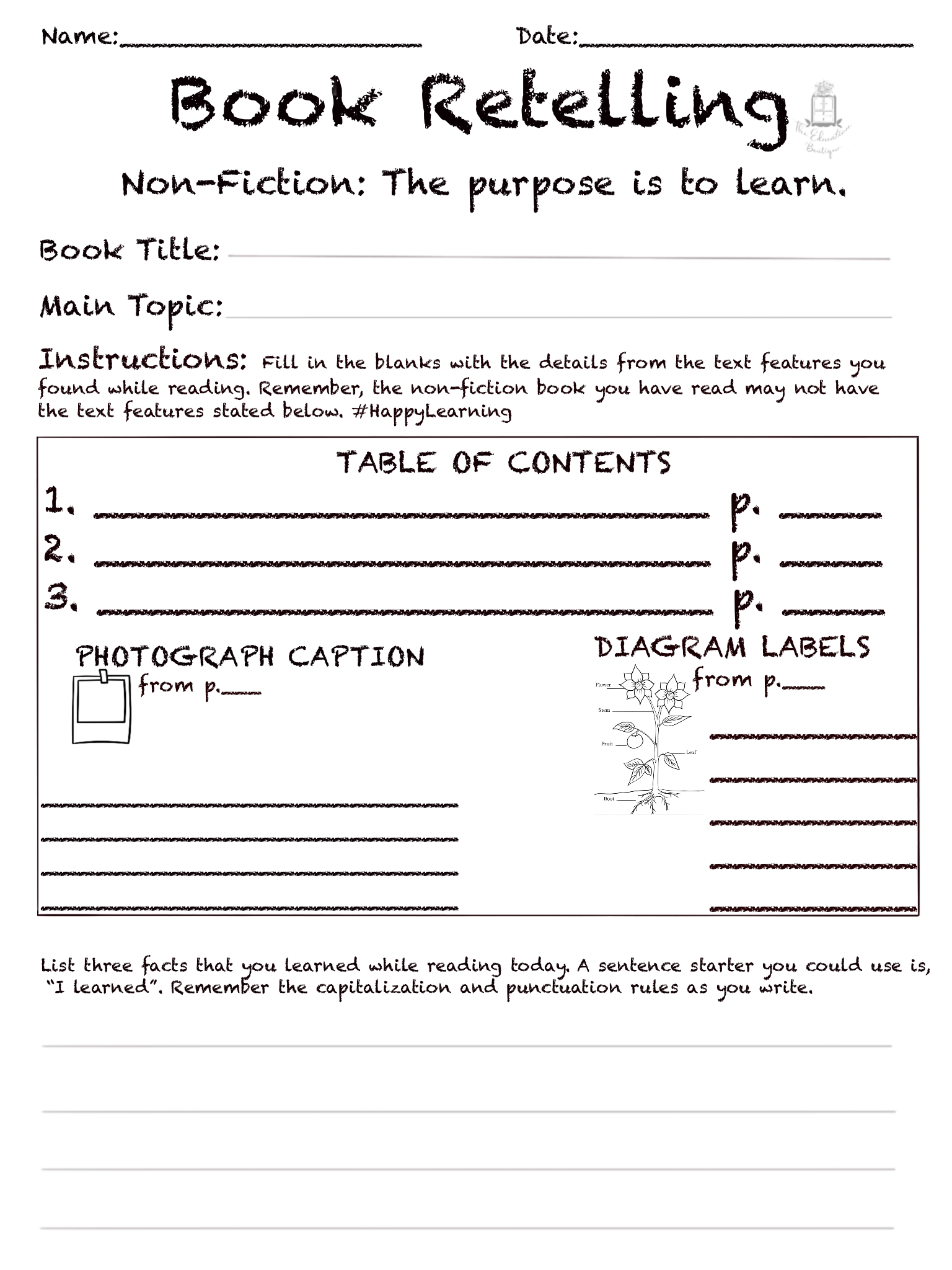 Story Retelling Worksheet Fiction Classful Story Retelling Worksheet Fiction Classful