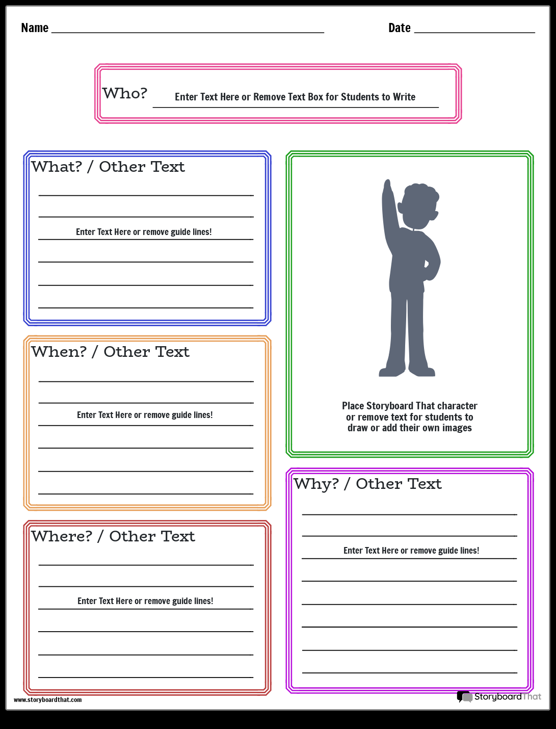 Storyboard That Biography Worksheet Templates