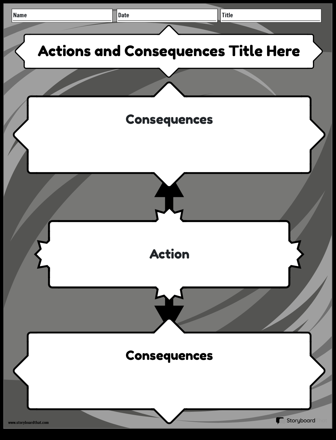 Storyboard That Free Actions Consequences Worksheets