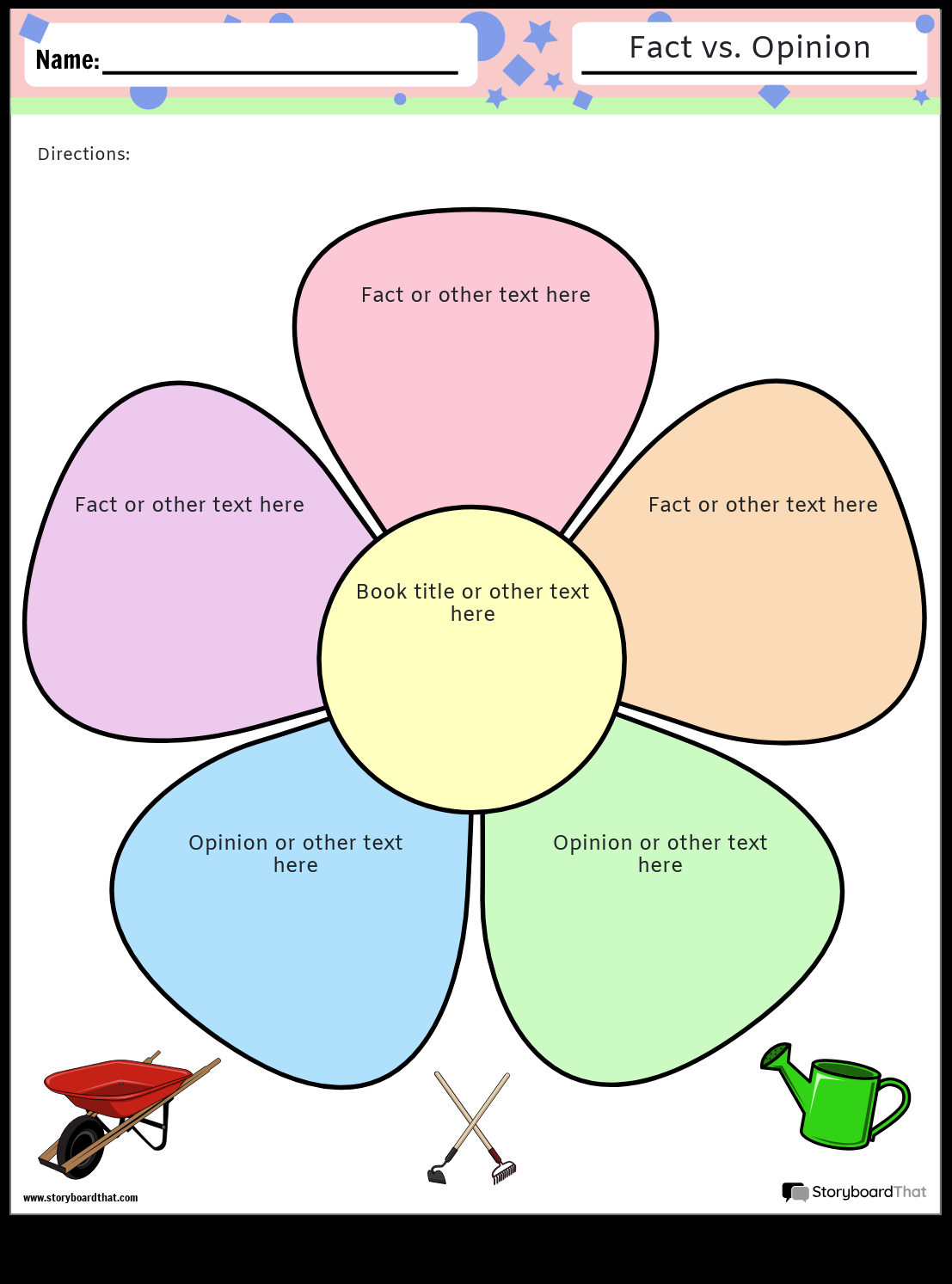 Storyboard That Free Fact Vs Opinion Worksheet Templates