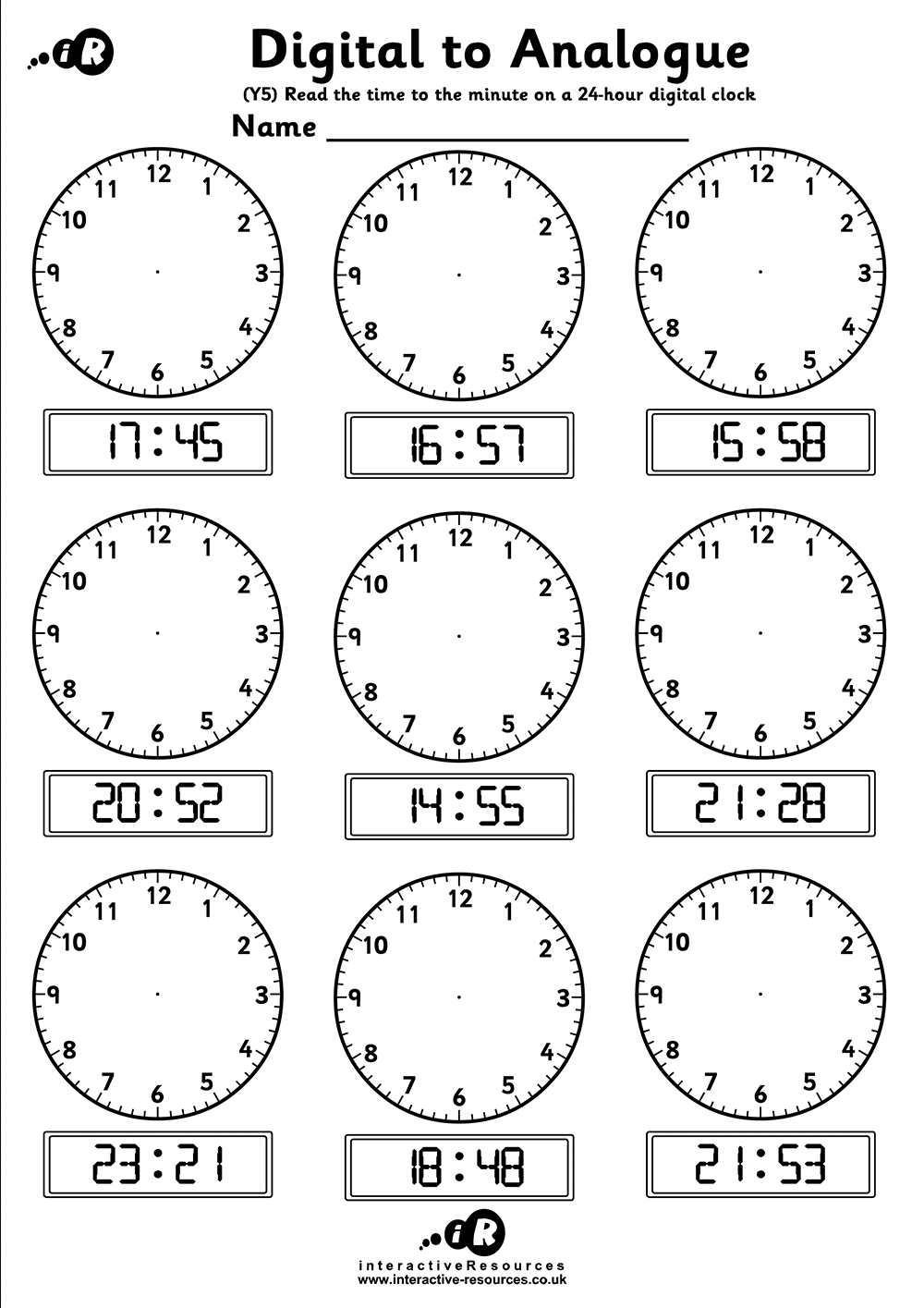 Teaching Time Free Telling Time Worksheets Telling Time Worksheets