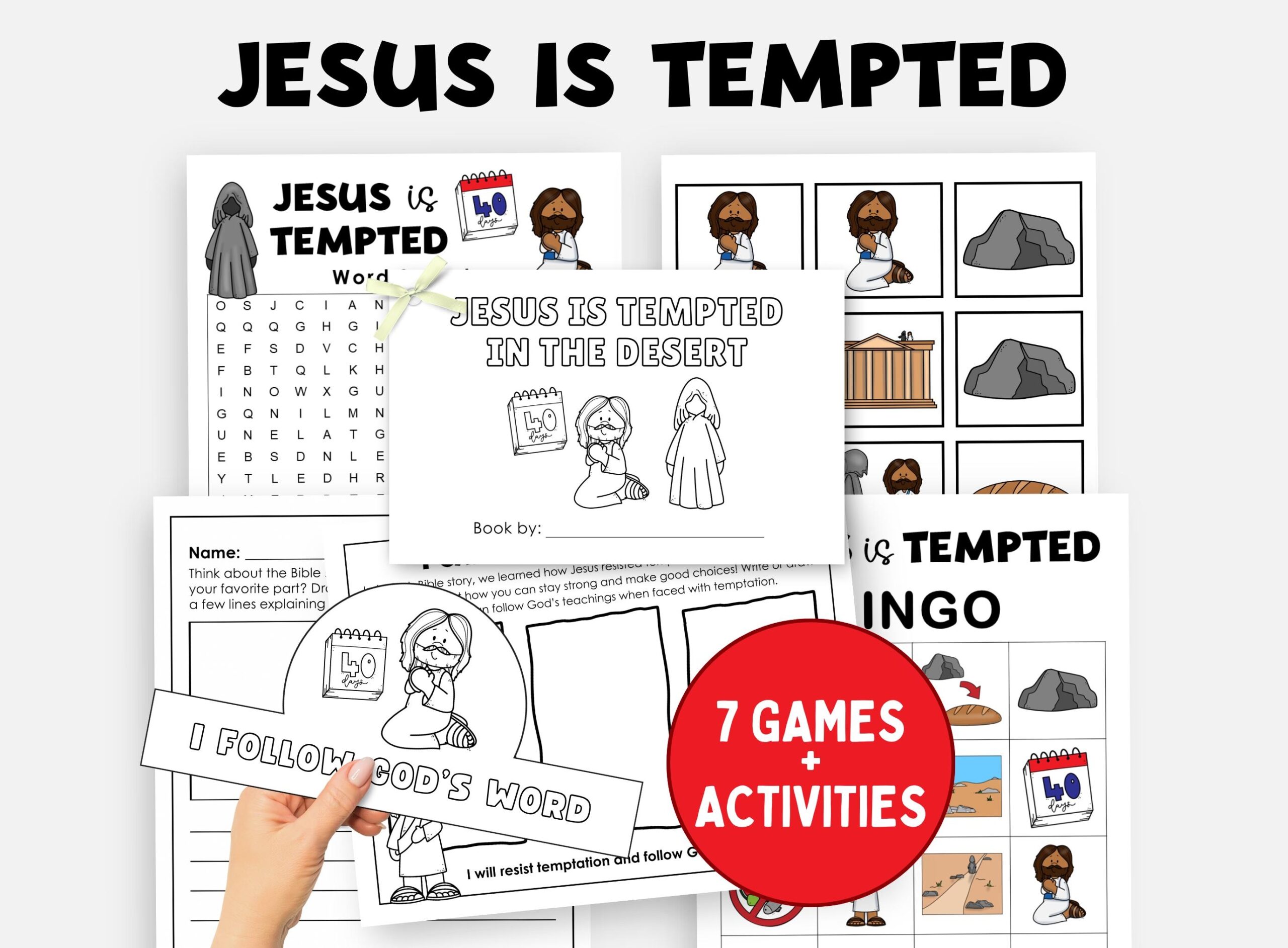 Temptation Of Jesus Worksheet Etsy