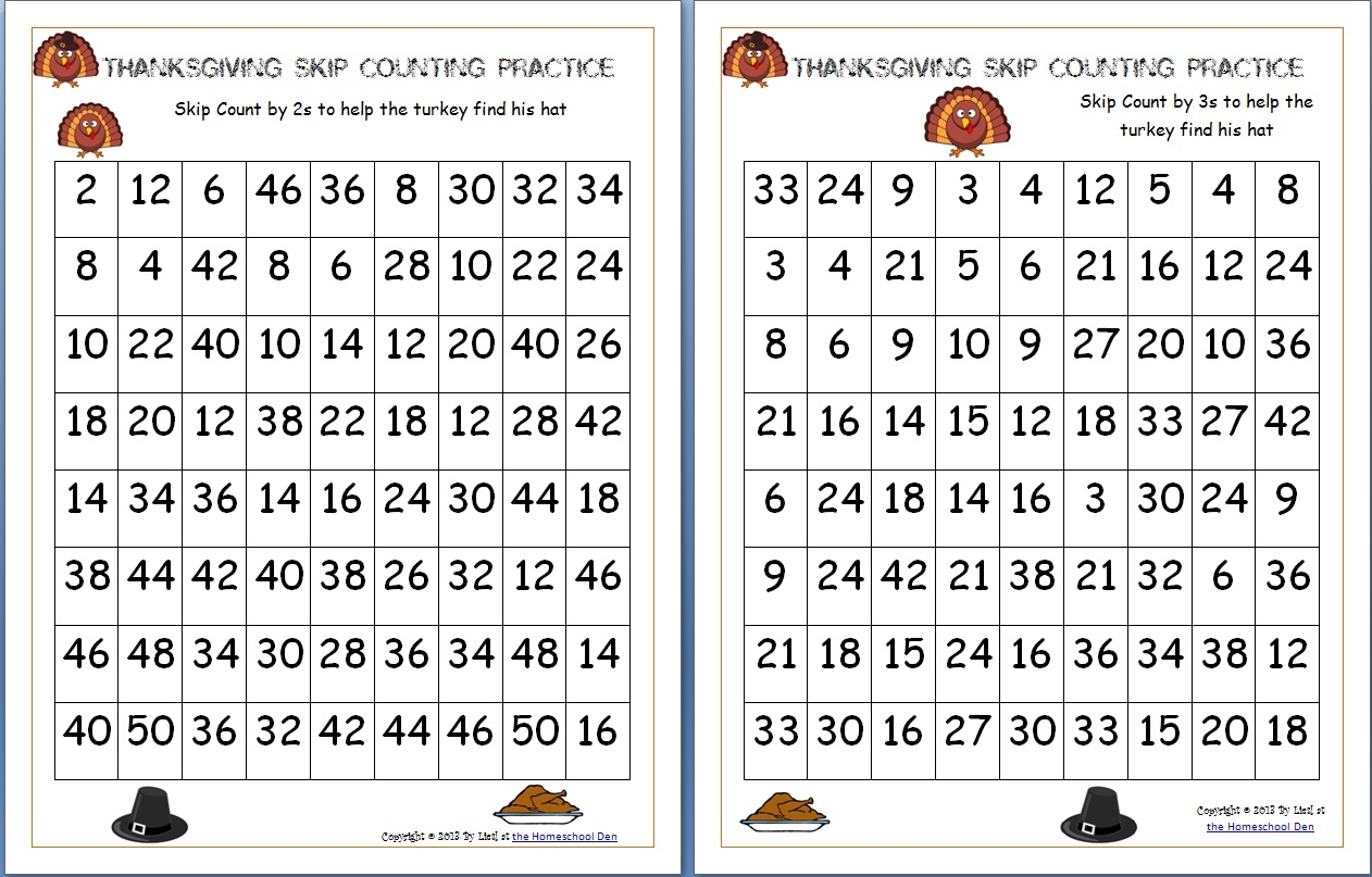 Thanksgiving Skip Counting Mazes 2s 3s 5s Free Homeschool Den Thanksgiving Skip Counting Mazes 2s 3s 5s Free Homeschool Den