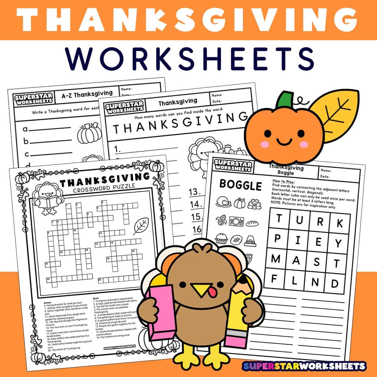 Thanksgiving Worksheets Free Printables Superstar Worksheets