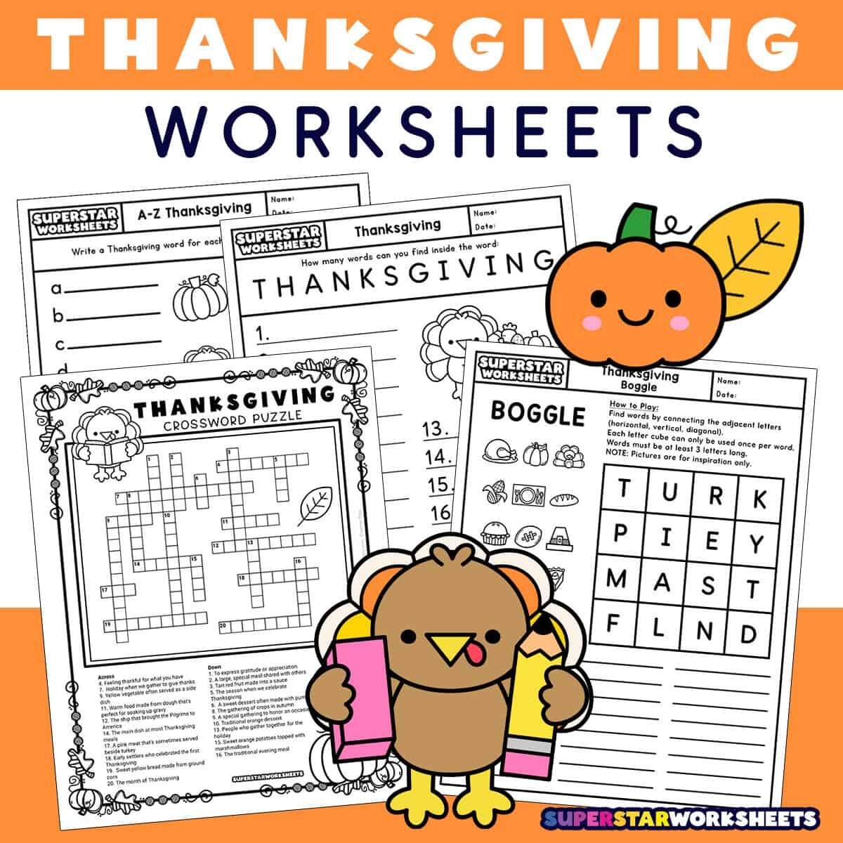Thanksgiving Worksheets Free Printables Superstar Worksheets