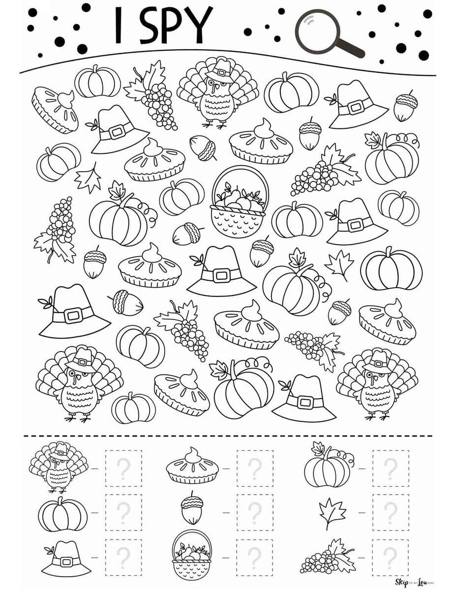 Thanksgiving Worksheets Skip To My Lou