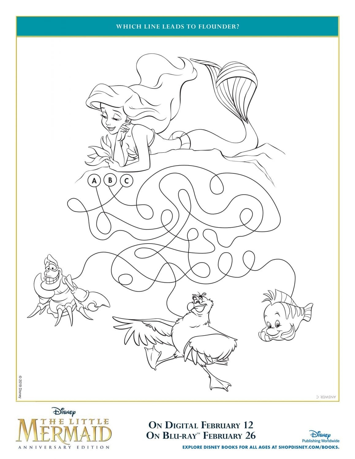 The Little Mermaid Coloring Pages And Activity Sheets Crazy Adventures In Parenting