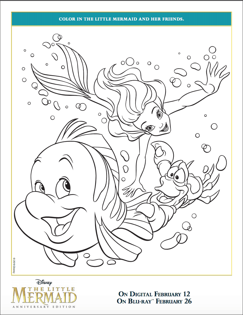 The Little Mermaid Free Activity Sheets And Coloring Pages The Little Mermaid Free Activity Sheets And Coloring Pages