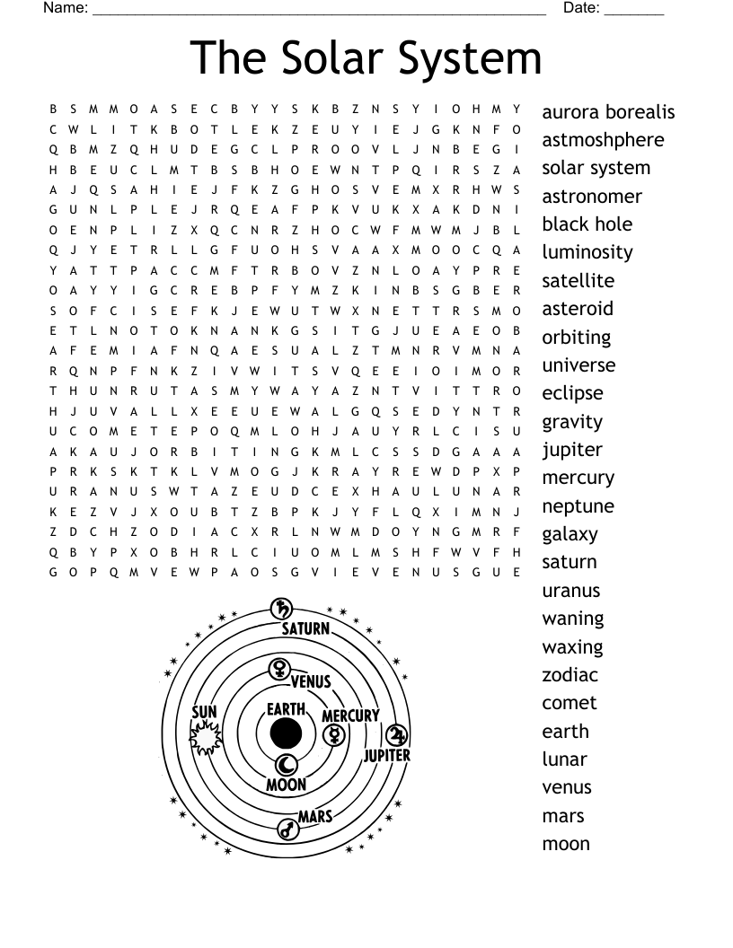 Free Printable Space Word Search For Kids Cute Coloring Pages For Kids