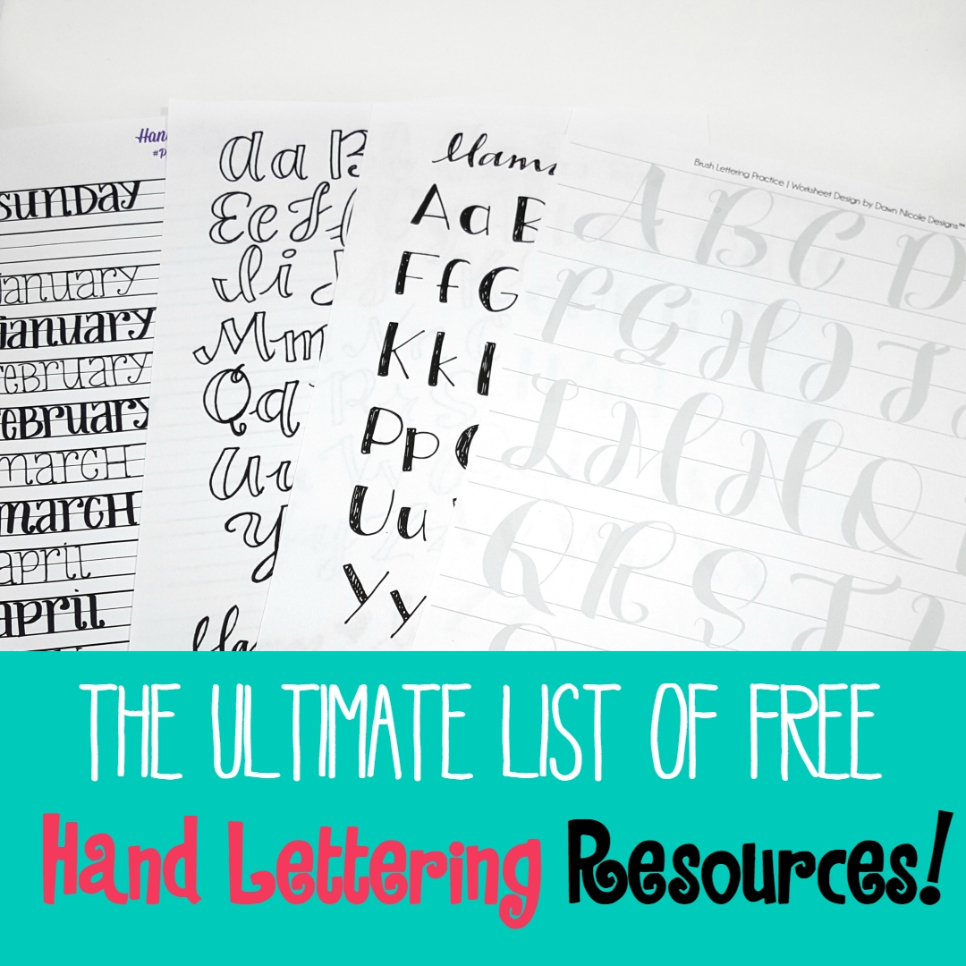The Ultimate List Of Free Hand Lettering Resources Sublime Reflection