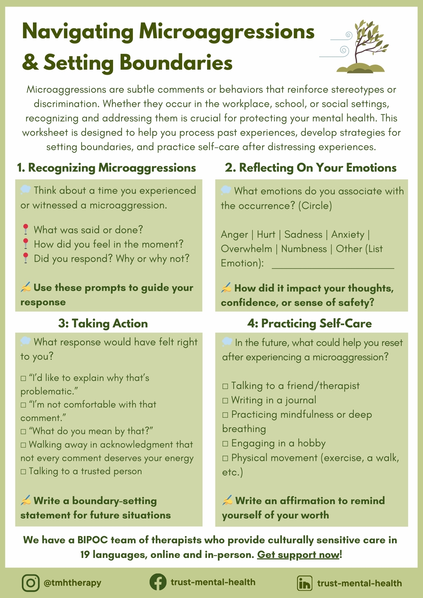 Free Coping Skills Worksheet Printable PDF ChoosingTherapy