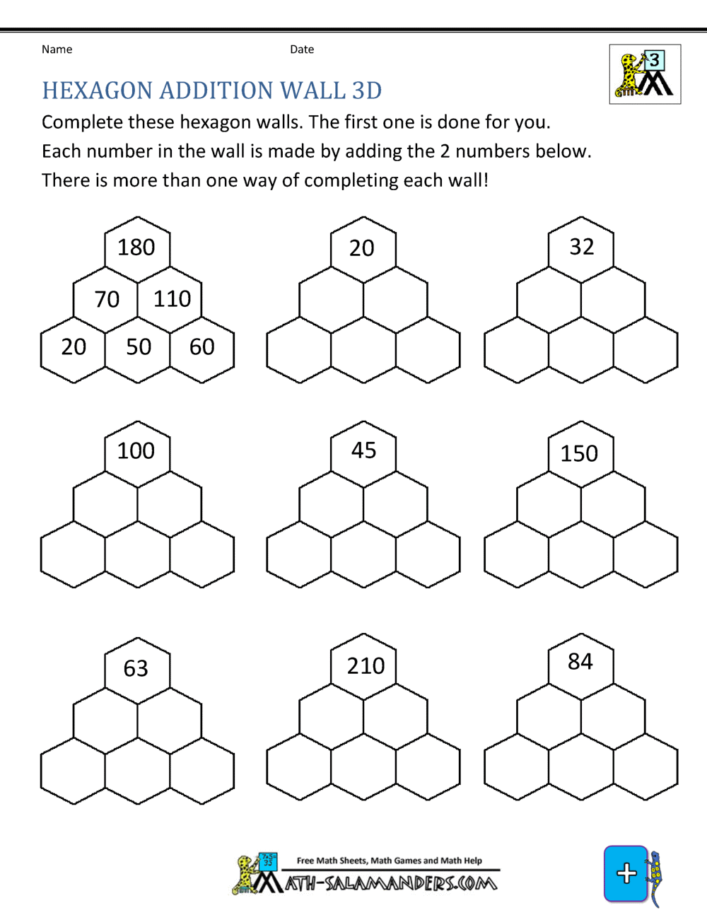 Third Grade Addition Worksheets