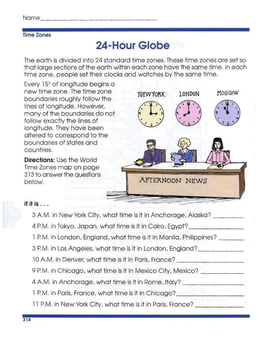 Time Zone Worksheet Printables Engaging Activities For Learning Worksheets Library