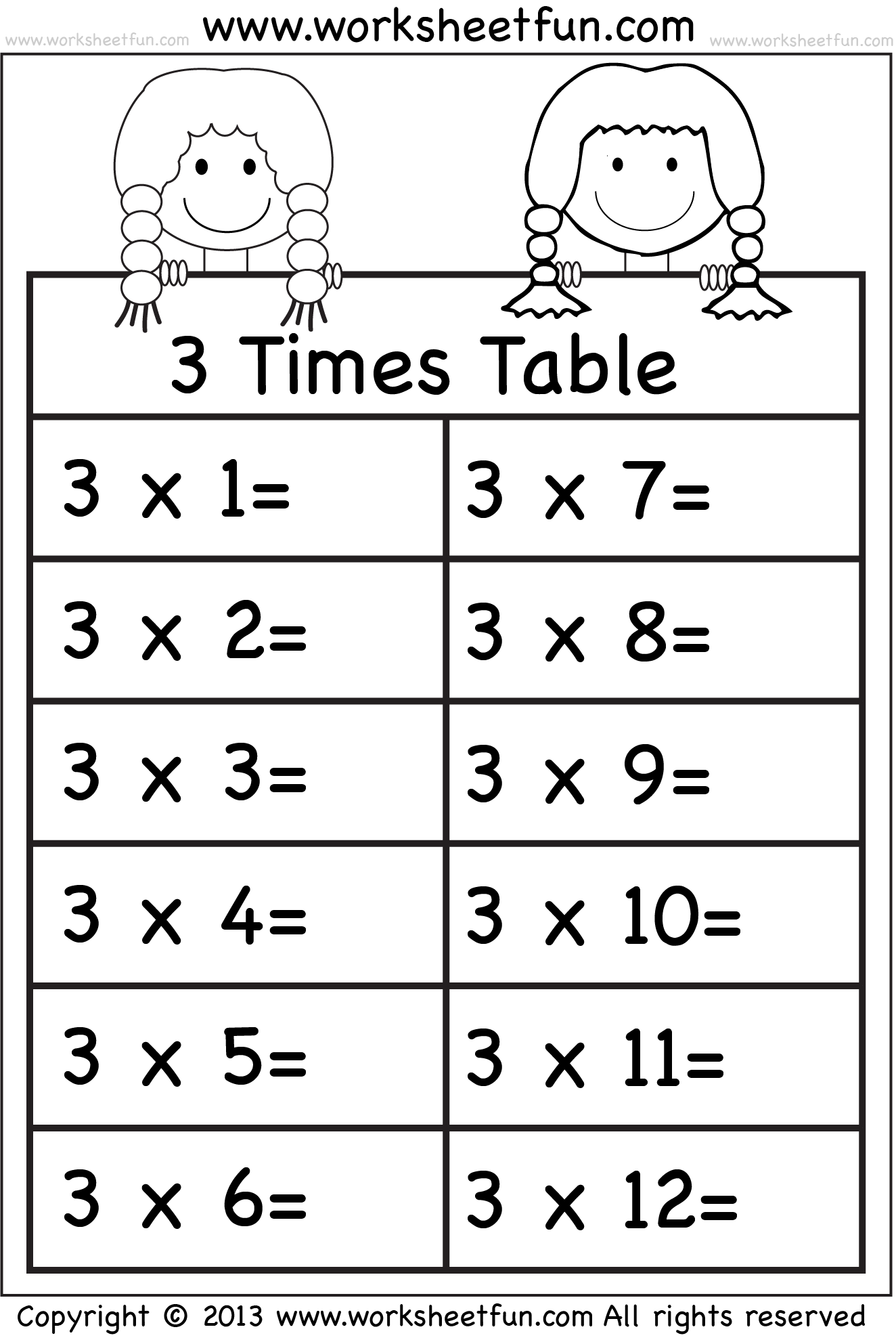 Times Tables Worksheets 2 3 4 5 6 7 8 9 10 11 And 12 Eleven Worksheets FREE Printable Worksheets Worksheetfun