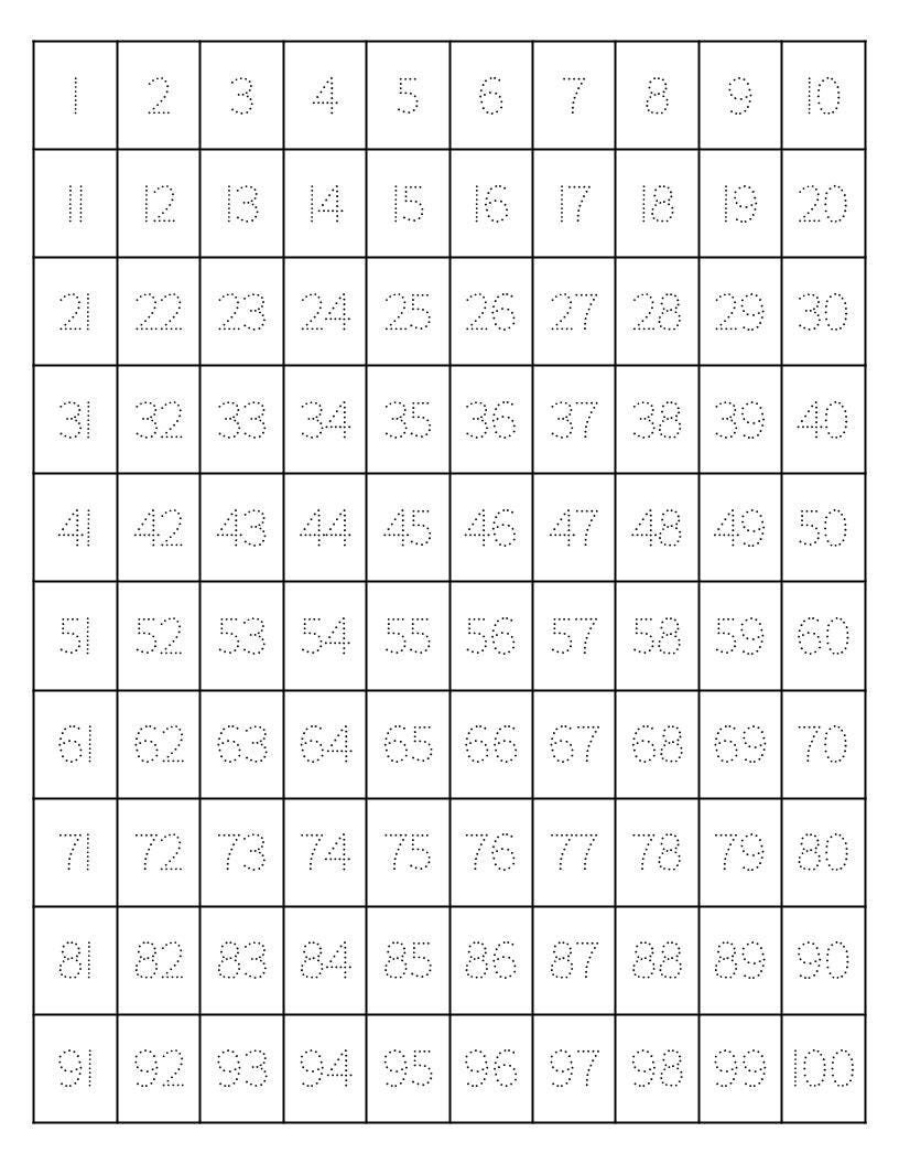 Numbers 1 100 Trace And Write Worksheets Made By Teachers