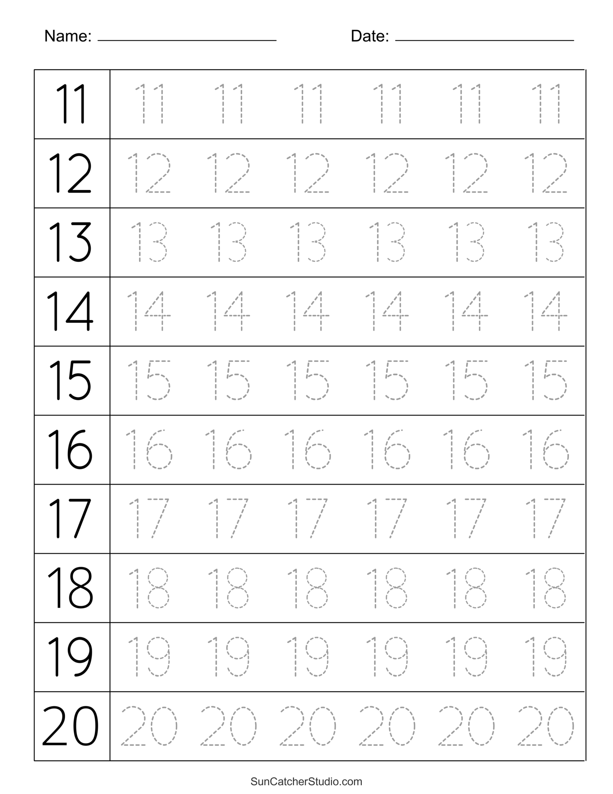 Tracing Numbers Free Printable Practice PDF Worksheets Free Printables Lettering SVG Files Tools Apps