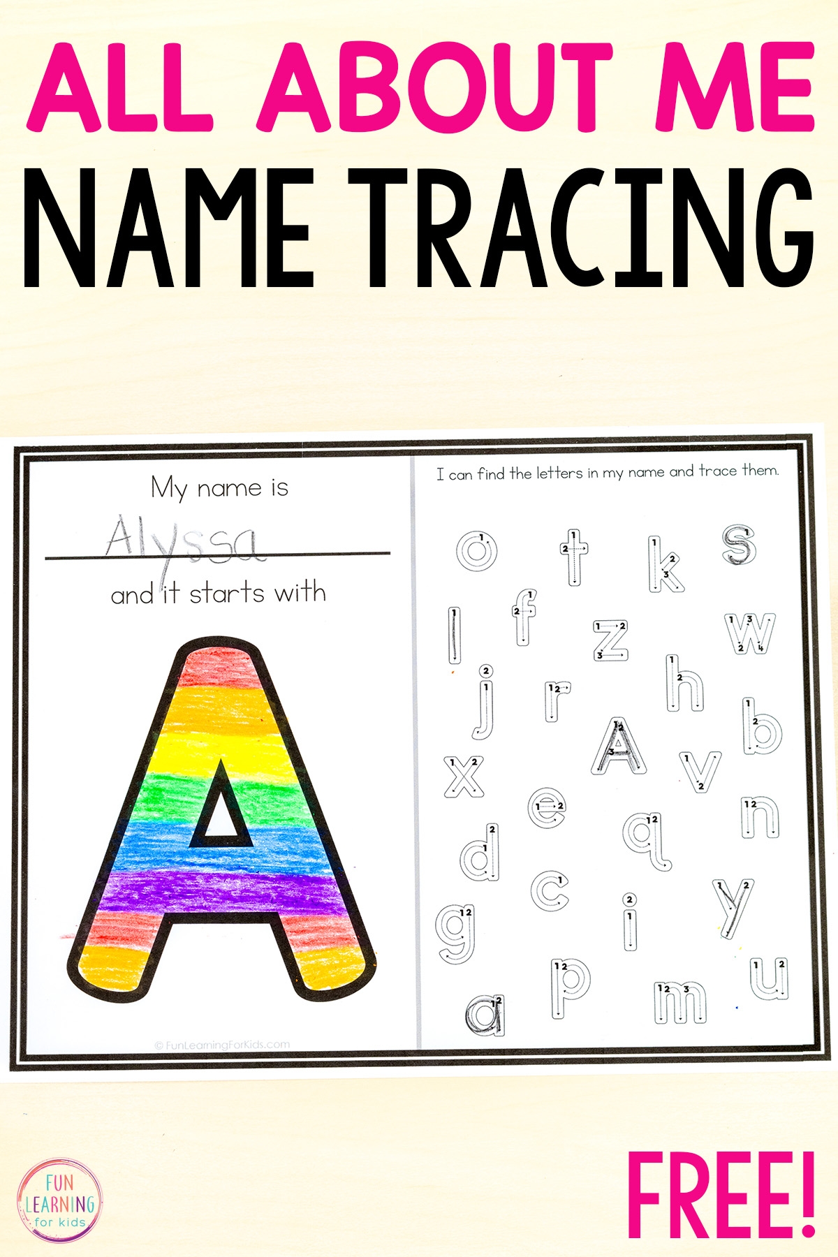 Tracing The Letters In My Name Worksheets