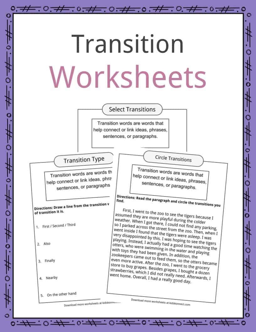 Transition Words Facts Worksheets Examples Definition Transition Words Facts Worksheets Examples Definition