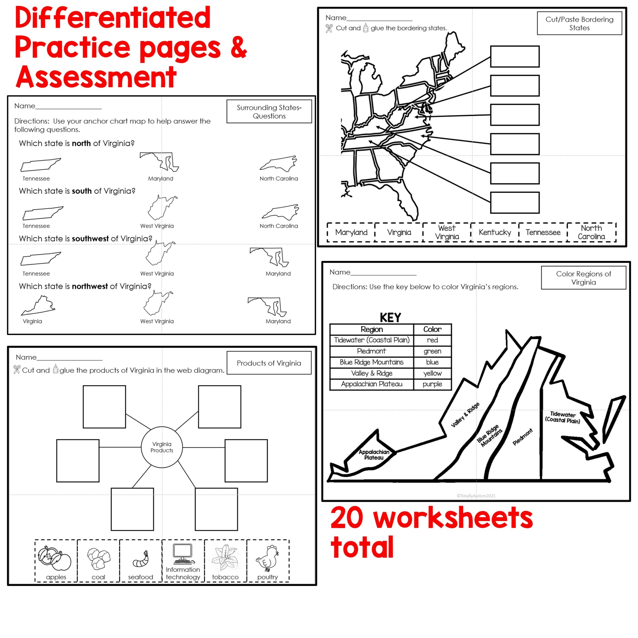 VA Geography Virginia Studies Adapted Social Studies Made By Teachers