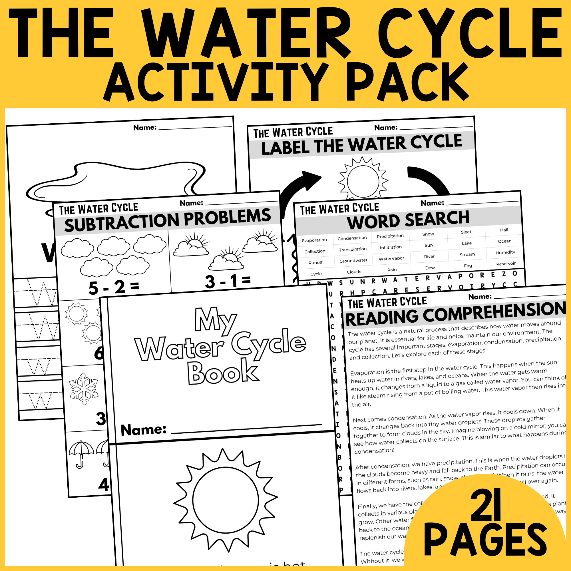 Water Cycle Printables Teaching Mama