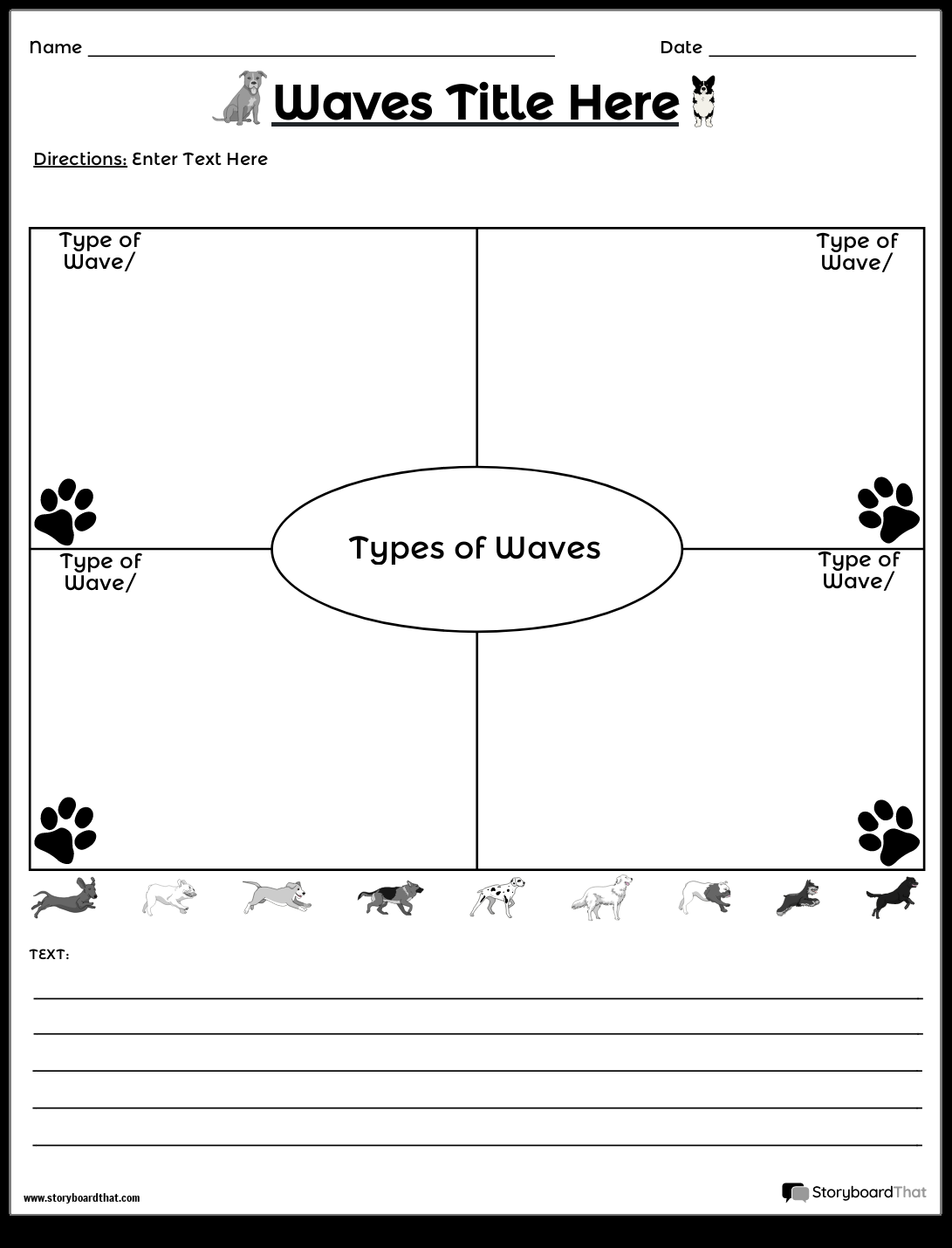 Waves Worksheets Create Customize At Storyboard That