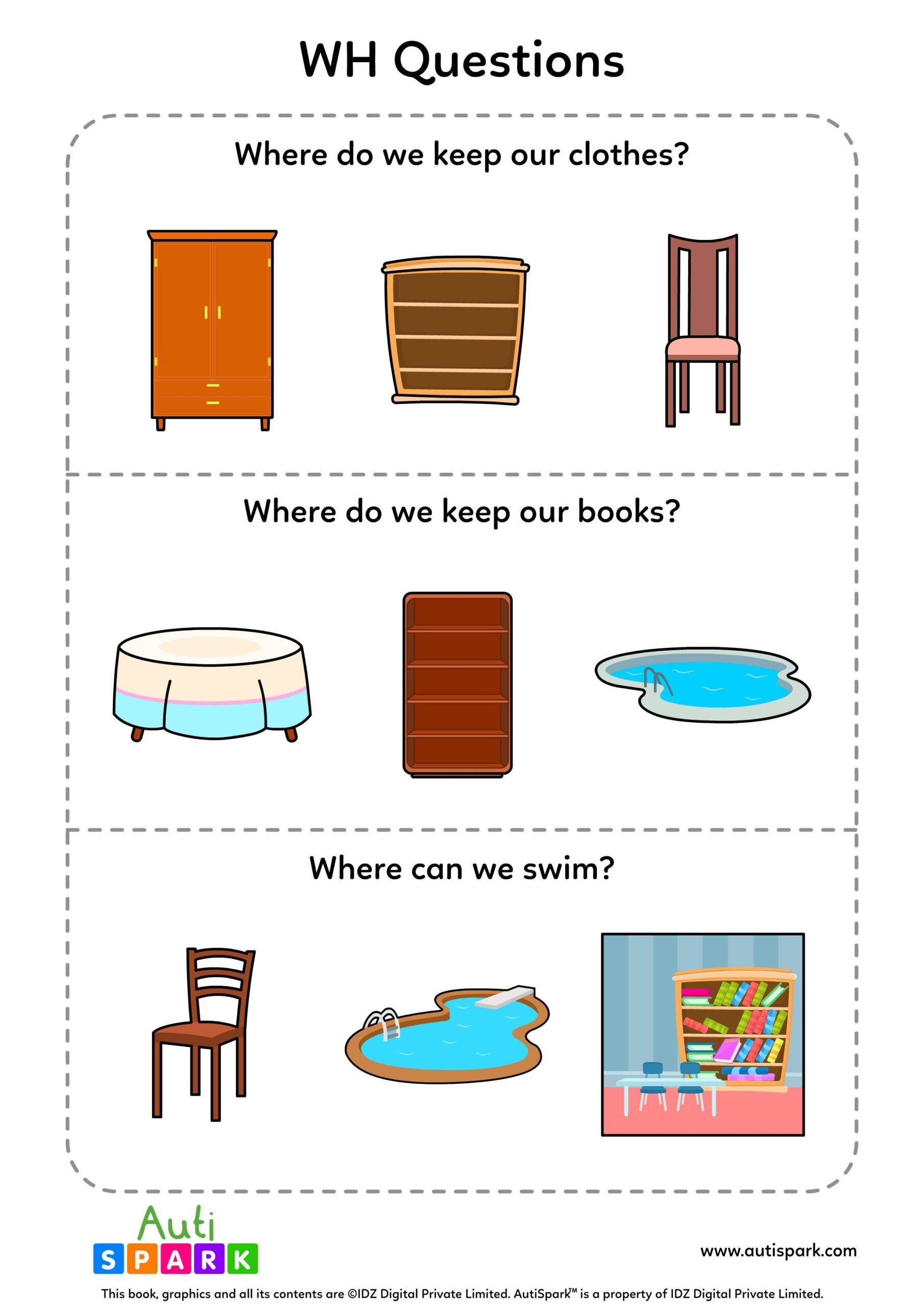 WH Questions WHERE Worksheets Special Education Worksheets TPT