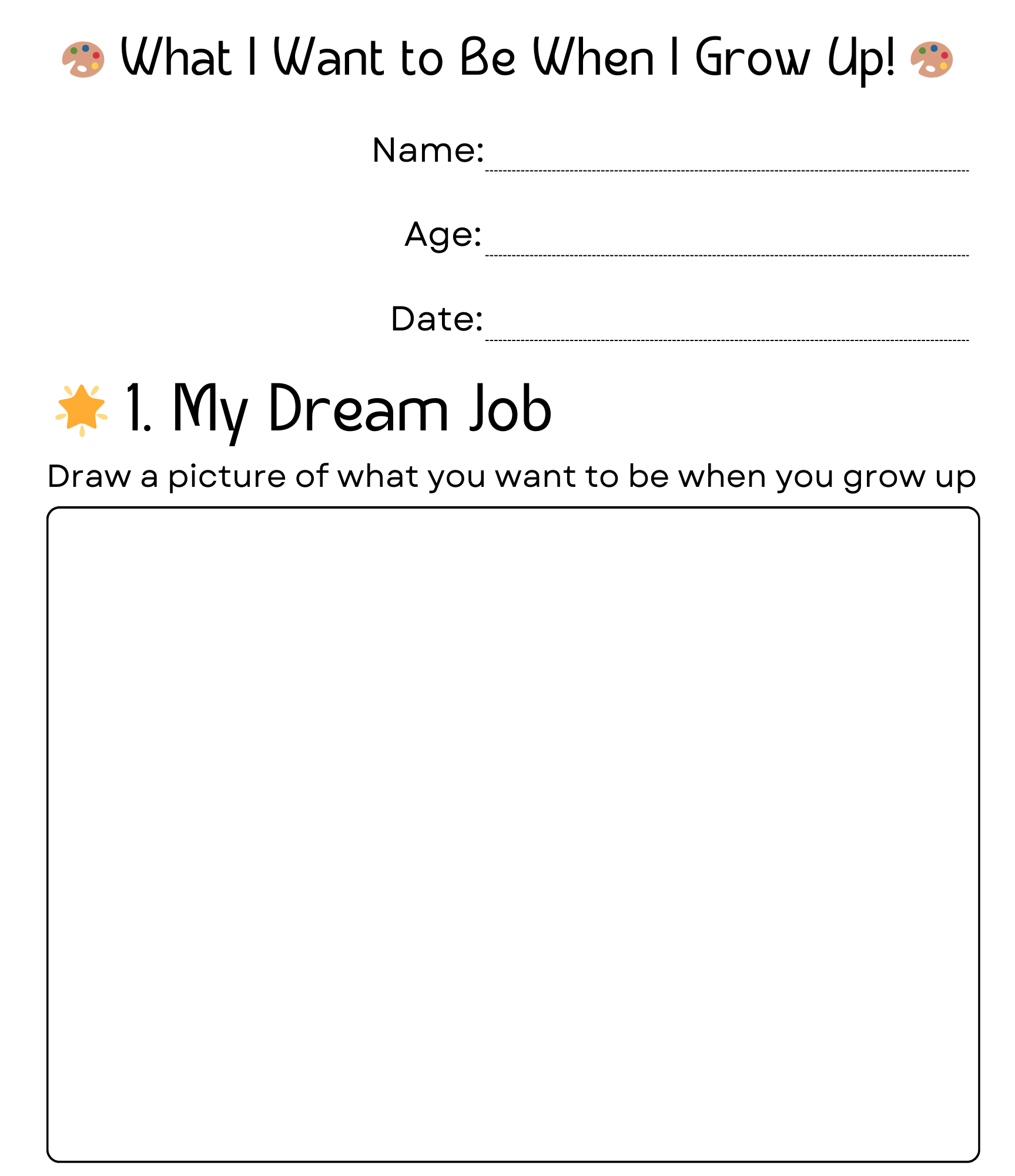 What I Want To Be When I Grow Up Worksheet When I Grow Up Template Printable Made By Teachers