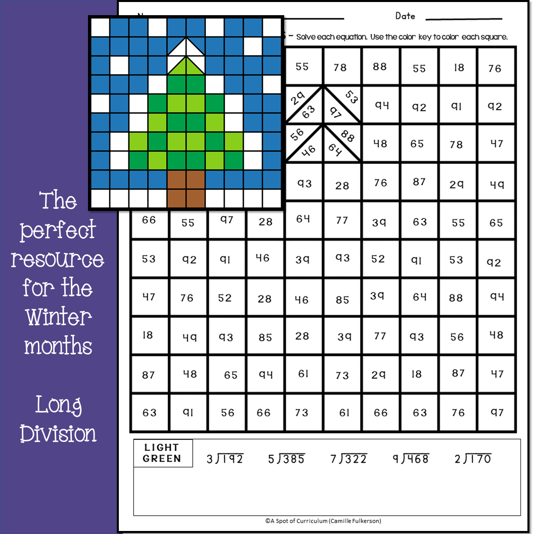 Winter Math Coloring Pages Multiplication And Long Division Mystery Pictures Classful Winter Math Coloring Pages Multiplication And Long Division Mystery Pictures Classful