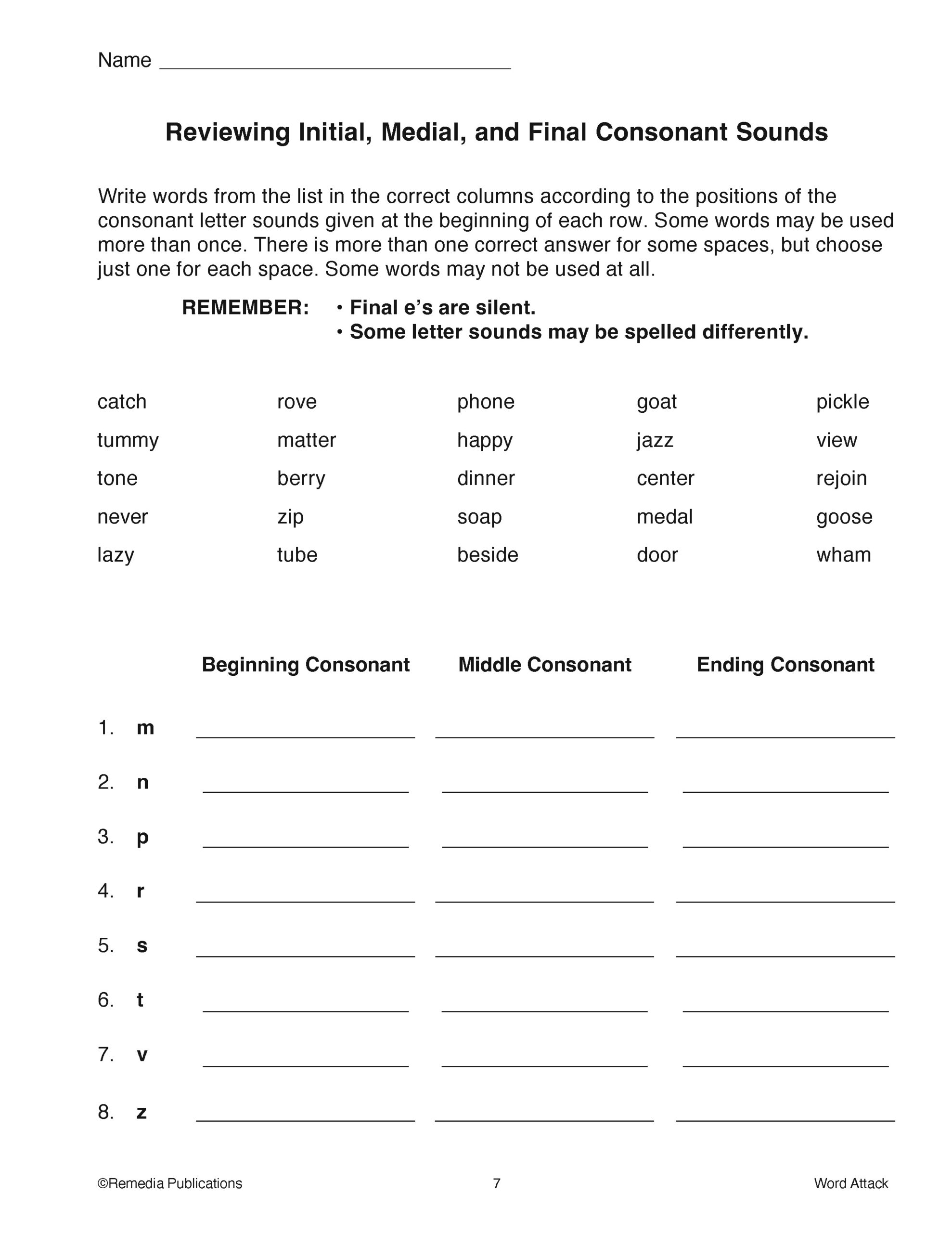 Word Attack Phonics And Decoding For Older Students Made By Teachers