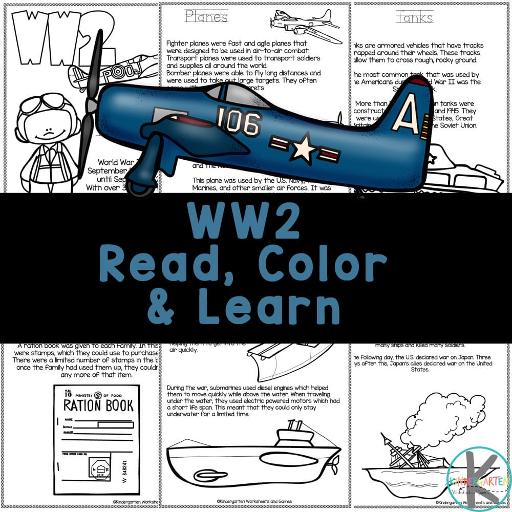 WW2 Coloring Pages Read Color Learn About World War 2 For Kids